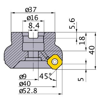 三菱マテリアル（株） カッタ 正面削り用(アーバタイプ) WSX445 カッタ　正面削り用（アーバタイプ） WSX445-040A03AR