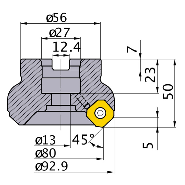 三菱マテリアル（株） カッタ 正面削り用(アーバタイプ) WSX445 カッタ　正面削り用（アーバタイプ） WSX445-080A04AR