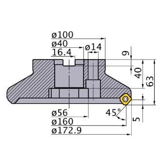 三菱マテリアル（株） カッタ 正面削り用(アーバタイプ) WSX445 カッタ　正面削り用（アーバタイプ） WSX445-160C07NR