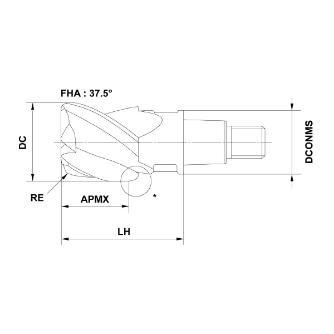 三菱マテリアル（株） ヘッド/ヘッド交換式エンドミル IMX ヘッド／ヘッド交換式エンドミル IMX10C3A120R10010 ET2020