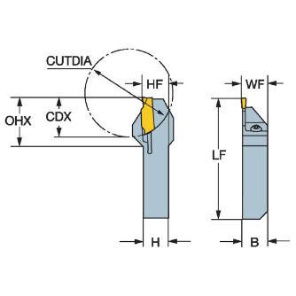 サンドビック（株） コロカット1・2 シャンクバイト 【F】 QS-LF コロカット１・２　シャンクバイト　【Ｆ】 QS-LF123F10-1010B