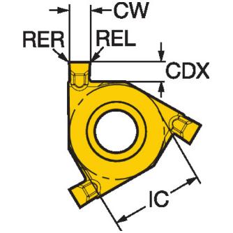 サンドビック（株） コロスレッド254 チップ 【C】 254RG コロスレッド２５４　チップ　【Ｃ】 254RG-16CC01-160 1135