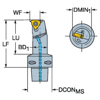 サンドビック（株） コロスレッド266ねじ切りヘッド 【F】 C6-266 コロスレッド２６６ねじ切りヘッド　【Ｆ】 C6-266RKF-19075-22