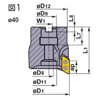 三菱マテリアル（株） カッタ 多機能用(アーバタイプ) AXD カッタ　多機能用（アーバタイプ） AXD4000-040A02RA