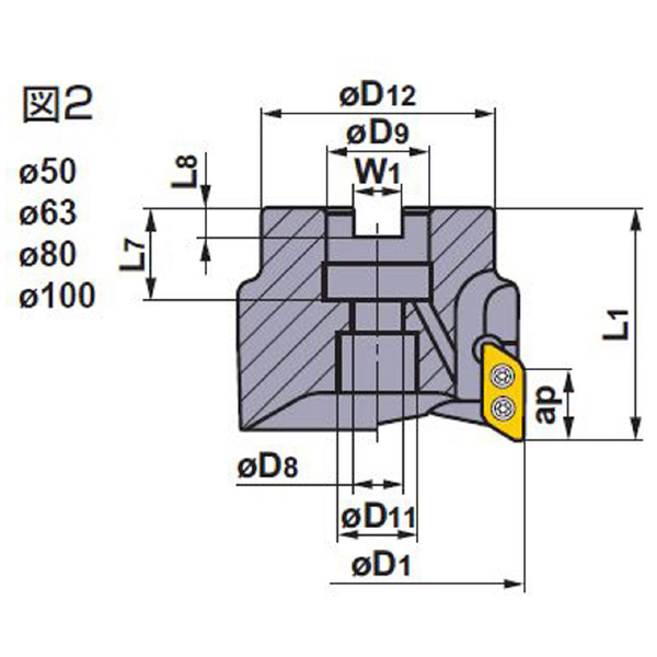 三菱マテリアル（株） カッタ 多機能用(アーバタイプ) AXD カッタ　多機能用（アーバタイプ） AXD4000-050A02RA