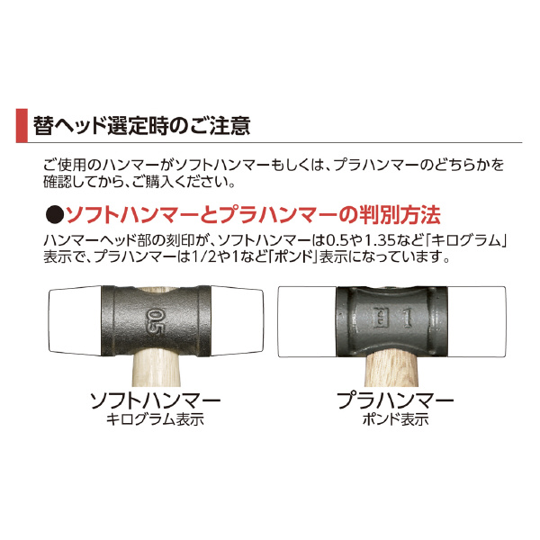 オーエッチ工業（株） ソフトハンマー替ヘッド OH ソフトハンマー替ヘッド OH-35H