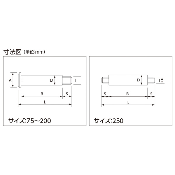 オーエッチ工業（株） 車軸 OH35S 車軸 OH35S-75