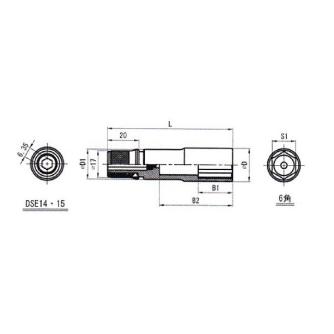 （株）スーパーツール 電ドル用ソケットビット DSE 電ドル用ソケットビット DSE14