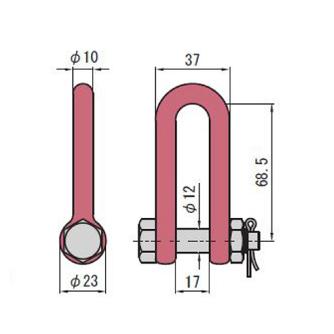（株）スーパーツール SCC0.5用ロングシャックル ロングシャックル／ＳＣＣ０・５ SCH0.5L