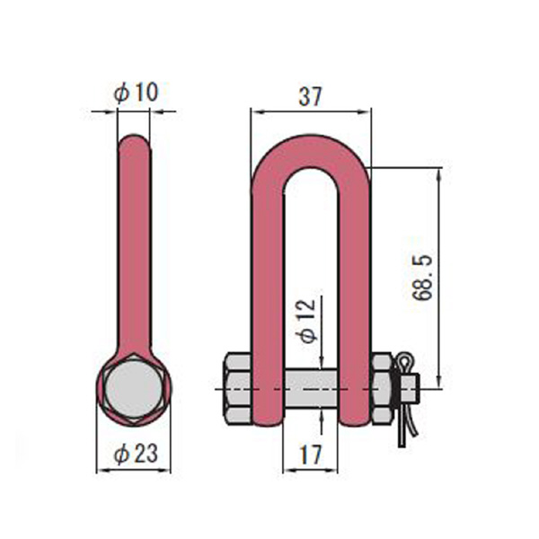 （株）スーパーツール SCC0.5用ロングシャックル ロングシャックル／ＳＣＣ０・５ SCH0.5L