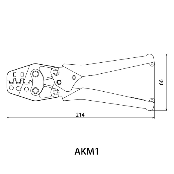 （株）ロブテックス マルチミニ圧着工具 AKM1 マルチミニ圧着工具 AKM1