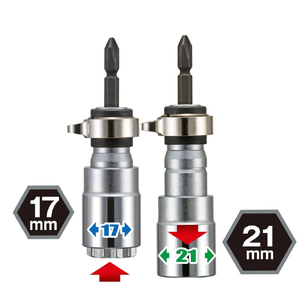 （株）ＴＪＭデザイン ビット交換ソケット ダブル BS ビット交換ソケット　ダブル BS1721RB-6K