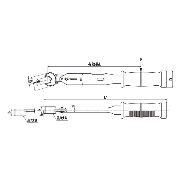 （株）東日製作所 SPーN型トルクレンチ SP19N2 ＳＰ－Ｎ型トルクレンチ SP19N2-1X10N