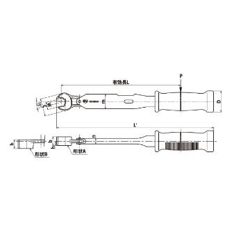（株）東日製作所 SPーN型トルクレンチ SP19N2 ＳＰ－Ｎ型トルクレンチ SP19N2-3X10N