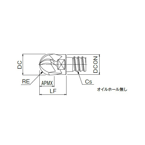 オーエスジー（株） PHOENIX ヘッド交換式エンドミル3枚刃ボールタイプ PXM PXBE ヘッド交換式エンドミル／ＰＨＯＥＮＩＸ PXBE120C12-03R060-P XP3320