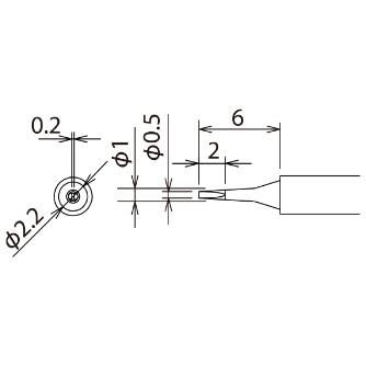 太洋電機産業（株） 替こて先RXー81HRT用 RX 替こて先ＲＸ－８１ＨＲＴ用 RX-81HRT-0.5D