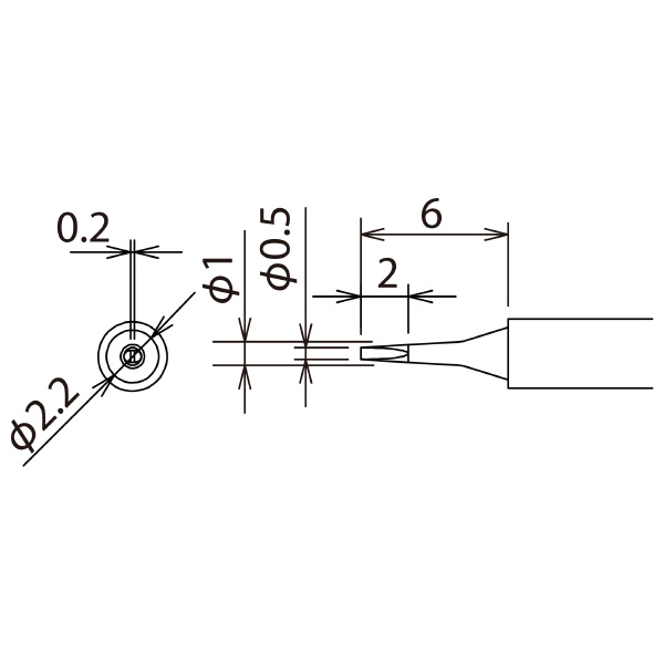 太洋電機産業（株） 替こて先RXー81HRT用 RX 替こて先ＲＸ－８１ＨＲＴ用 RX-81HRT-0.5D