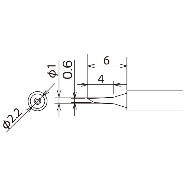 太洋電機産業（株） 替こて先RXー81HRT用 RX 替こて先ＲＸ－８１ＨＲＴ用 RX-81HRT-0.6C