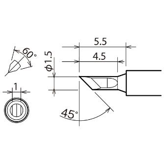 太洋電機産業（株） 替こて先RXー81HRT用 RX 替こて先ＲＸ－８１ＨＲＴ用 RX-81HRT-1.5K