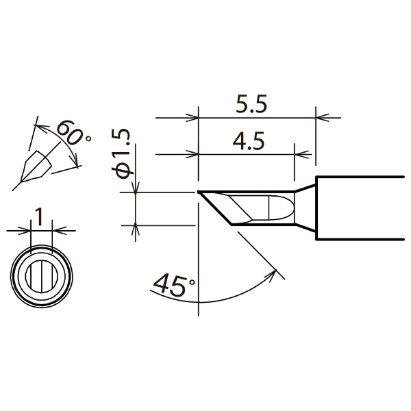 太洋電機産業（株） 替こて先RXー81HRT用 RX 替こて先ＲＸ－８１ＨＲＴ用 RX-81HRT-1.5K