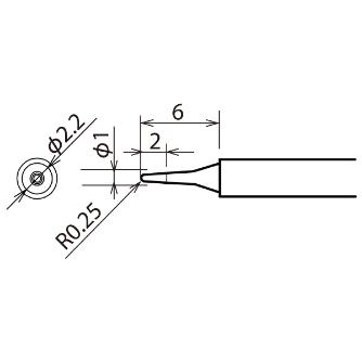 太洋電機産業（株） 替こて先RXー81HRT用 RX 替こて先ＲＸ－８１ＨＲＴ用 RX-81HRT-B