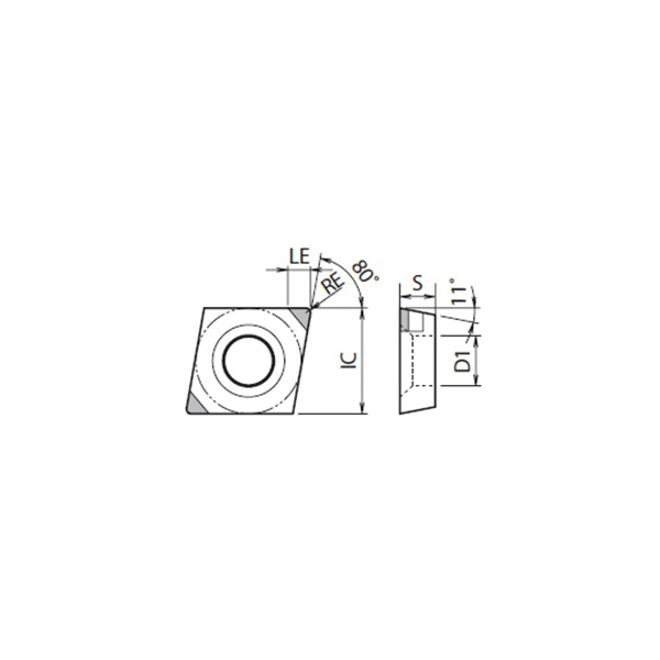 京セラ（株） チップ ダイヤ・CBN 旋削用 CPGB チップ　ダイヤ・ＣＢＮ　旋削用 CPGB080204S01035MET KBN020