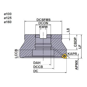 三菱マテリアル（株） カッタ 肩削り用(アーバタイプ) WWX カッタ　肩削り用（アーバタイプ） WWX200-100B11AR