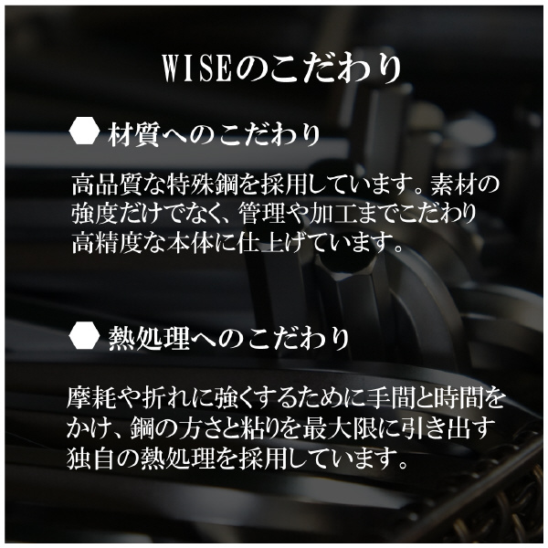 フジ矢（株） ブラックボールポイント六角棒レンチ WLB330BN ボールポイント六角棒レンチ（ブラック） WLB330BN-15(WISE)