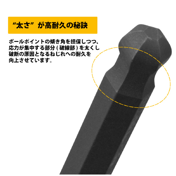 フジ矢（株） ブラックボールポイント六角棒レンチ WLB330BN ボールポイント六角棒レンチ（ブラック） WLB330BN-20(WISE)