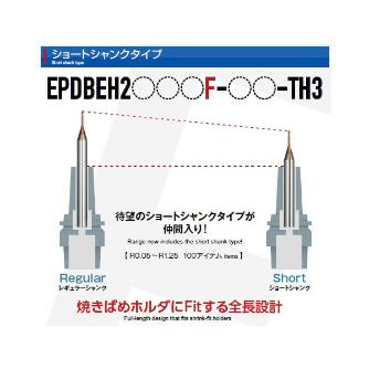 （株）ＭＯＬＤＩＮＯ ディープボールEVOHショートシャンク EPDBEH ディープボールＥＶＯＨショートシャンク EPDBEH2004F-1.5-TH3