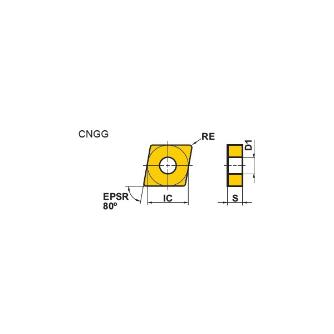 三菱マテリアル（株） 旋削用インサート CNGG 旋削用インサート（超硬コーティング） CNGG120401-FS MP9005