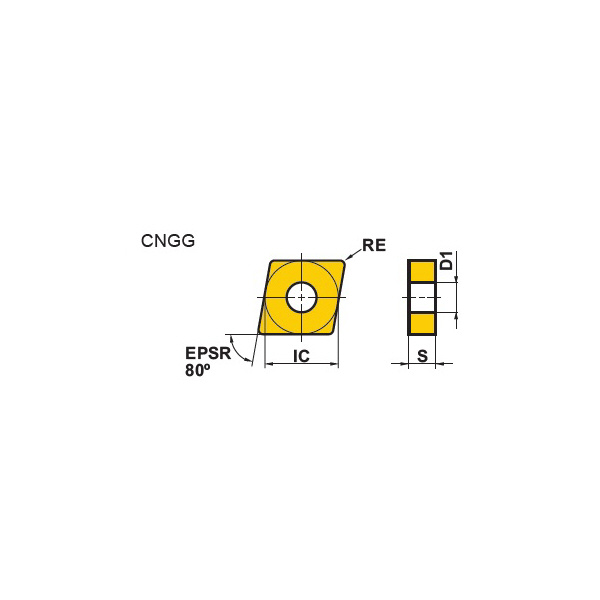 三菱マテリアル（株） 旋削用インサート CNGG 旋削用インサート（超硬コーティング） CNGG120401-FS MP9005