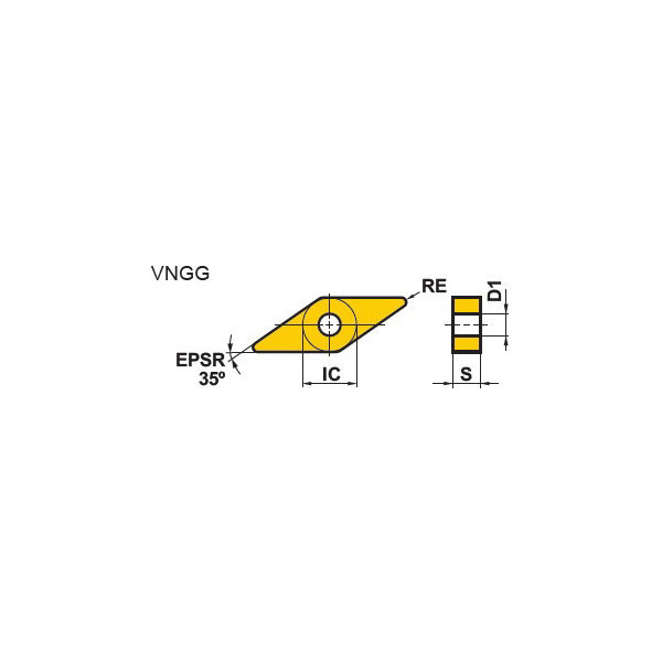 三菱マテリアル（株） 旋削用インサート VNGG 旋削用インサート（超硬コーティング） VNGG160401-FS MP9005