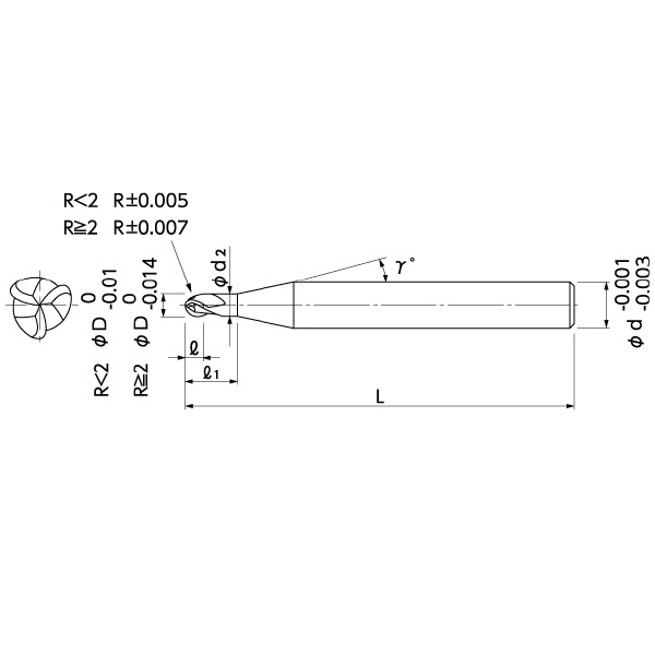 日進工具（株） 無限高硬度用ロングネックボールエンドミル MRBSH 無限高硬度用ロングネックボールエンドミル MRBSH330 R1.5X6