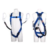 藤井電工（株） フルハーネス型墜落制止用器具セット品 ライトハーネス2丁掛けランヤード付(コルトリトラ+ノビロン)