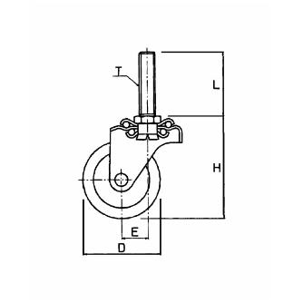 オーエッチ工業（株） ねじ自在車・ウレタン HEA-UR50 M12 ねじ自在車・ウレタン HEA-UR50 M12
