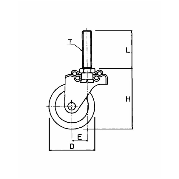 オーエッチ工業（株） ねじ自在車・ウレタン HEA-UR50 M12 ねじ自在車・ウレタン HEA-UR50 M12