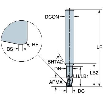 サンドビック（株） CoroMillDuraエンドミル【E】 1K223 ＣｏｒｏＭｉｌｌＤｕｒａエンドミル【Ｅ】 1K223-0500-050-NG H10F