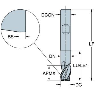 サンドビック（株） CoroMillDuraエンドミル(スクエア) 1K223 ＣｏｒｏＭｉｌｌＤｕｒａエンドミル【Ｅ】 1K223-1000-NH H10F