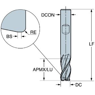 サンドビック（株） CoroMillDuraエンドミル【E】 1K233 ＣｏｒｏＭｉｌｌＤｕｒａエンドミル【Ｅ】 1K233-1000-200-NB H10F