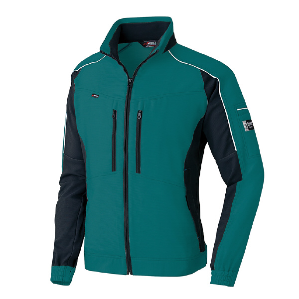 アイトス（株） 長袖ブルゾン(男女兼用) AZ-9130 長袖ブルゾン（男女兼用） AZ-9130-005-S ｸﾞﾘｰﾝXﾌﾞﾗｯｸ