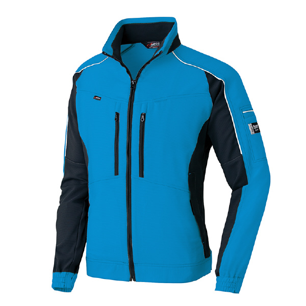 アイトス（株） 長袖ブルゾン(男女兼用) AZ-9130 長袖ブルゾン（男女兼用） AZ-9130-006-3L ｱｸｱﾌﾞﾙｰXﾌﾞﾗｯｸ