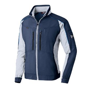 アイトス（株） 長袖ブルゾン(男女兼用) AZ-9130 長袖ブルゾン（男女兼用） AZ-9130-008-5L ﾈｲﾋﾞｰXｼﾙﾊﾞｰｸﾞﾚｰ