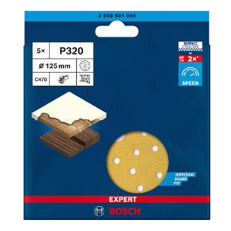 ボッシュ（株） マルチペーパー ランダムアクションサンダー125mmφ用 マルチホールペーパー（５枚入） 2608901099