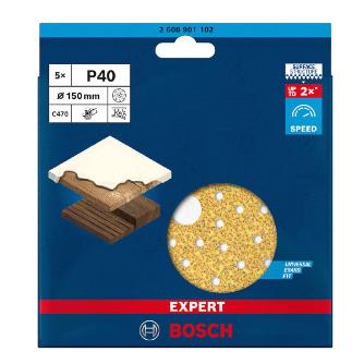 ボッシュ（株） マルチペーパー ランダムアクションサンダー150mmφ用 マルチホールペーパー（５枚入） 2608901102