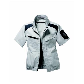 日新被服（株） 半袖ブルゾン TR3551-40 半袖ブルゾン TR3551-40-L ｼﾙﾊﾞｰ