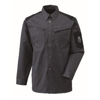 日新被服（株） 長袖シャツ SR2741-333 長袖シャツ SR2741-333-LL ﾓｸﾌﾞﾗｯｸ