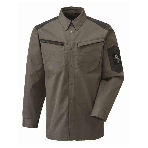 日新被服（株） 長袖シャツ SR2741-613 長袖シャツ SR2741-613-6L ﾓｸｸﾞﾘｰﾝ