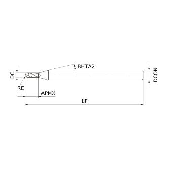 三菱マテリアル（株） 高硬度加工用4枚刃ボールエンドミル VFR4MBR 高硬度加工用４枚刃ボールエンドミル VFR4MBR0050