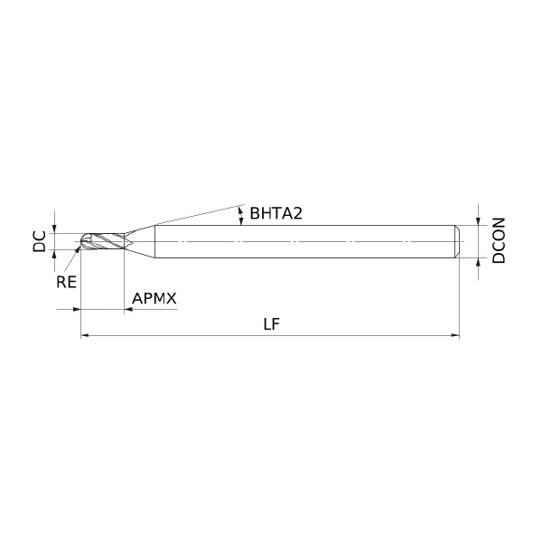 三菱マテリアル（株） 高硬度加工用4枚刃ボールエンドミル VFR4MBR 高硬度加工用４枚刃ボールエンドミル VFR4MBR0050